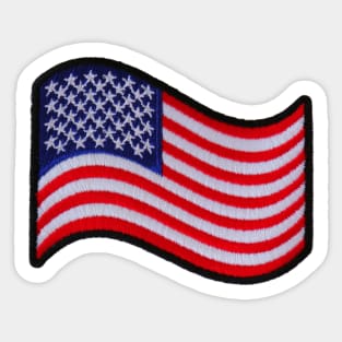 Embroidery American Flag Sticker Sticker